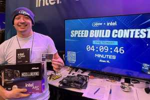 The winner of Newegg's PC building race finished in under 5 minutes